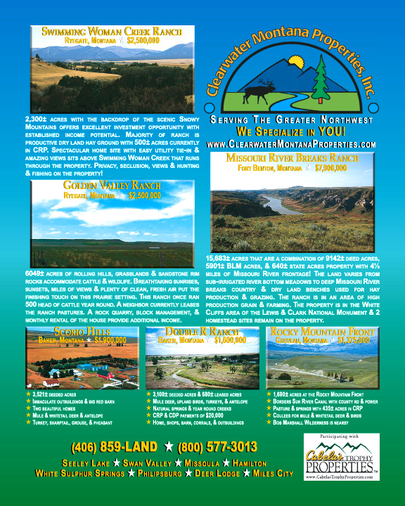 Central Montana Homes & Land Magazine ~ April, 2008
									<br />
									Page XX
									  ♦  
									8"W x 10"H<br />
									80# Text Gloss