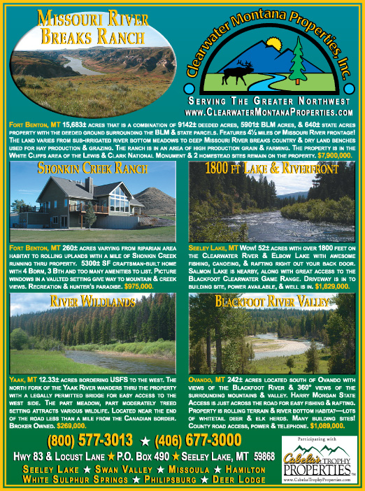February 2008 Clearwater Montana Properties
									<br />
									Page 05
									  ♦  
									7¼"W x 9¾"H<br />
									80# Text Gloss