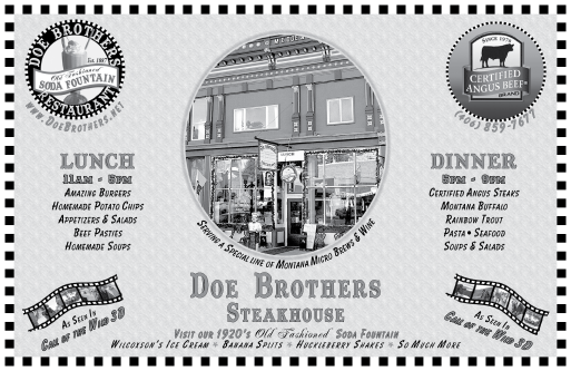 2009 Doe Brothers Restaurant & Old–Fashioned Soda Fountain
									<br />
									Page xx
									  ♦  
									7"W x 4½"H<br />
									50# Book Paper