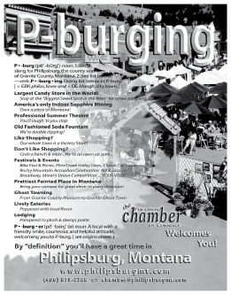 2009 Philipsburg Chamber of Commerce
									<br />
									Page xx
									  ♦  
									3½"W x 4½"H<br />
									50# Book Paper
