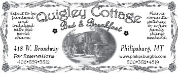 April 2005 Quigley Cottage Bed & Breakfast
									<br />
									Page xx
									  ♦  
									4⅞"W x 2"H<br />
									30# Newsprint