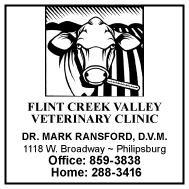 2003-2004 Flint Creek Valley Veterinary Clinic
									<br>
									Page 03
									  ♦  
									2½"W x 2½"H<br>
									Colored Cardstock