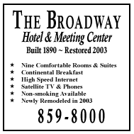 2004 The Broadway Hotel
									<br>
									Page 12
									  ♦  
									2½"W x 2½"H<br>
									Colored Cardstock