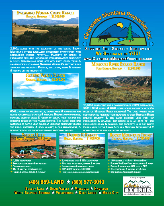 Central Montana Homes & Land Magazine ~ April, 2008
									<br>
									Page XX
									  ♦  
									8"W x 10"H<br>
									80# Text Gloss