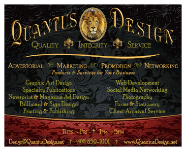 Page 20
									  ♦  
									5"W x 4"H<br>
									100# Coated Text Stock