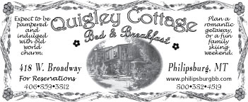 April 2005 Quigley Cottage Bed & Breakfast
									<br>
									Page xx
									  ♦  
									4⅞"W x 2"H<br>
									30# Newsprint