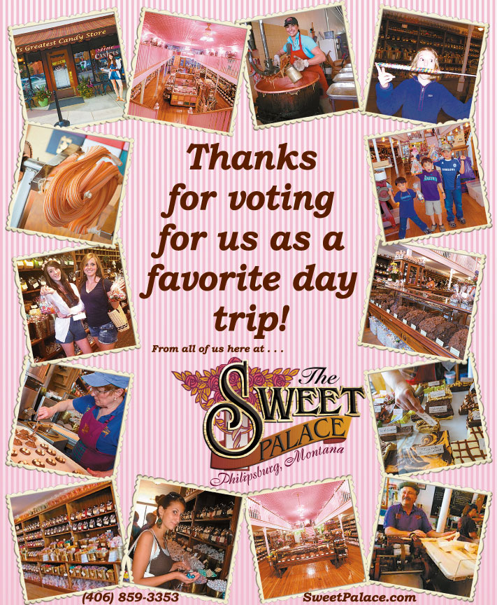 2015 The Sweet Palace ~ Missoula’s Favorite Day Trip Award
									<br>
									Page xx
									  ♦  
									9⅞"W x 12"H<br>
									30# Newsprint
