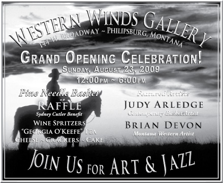 August 13, 2009 Western Winds Gallery
									<br>
									Page xx
									  ♦  
									4"W x 3"H<br>
									30# Newsprint